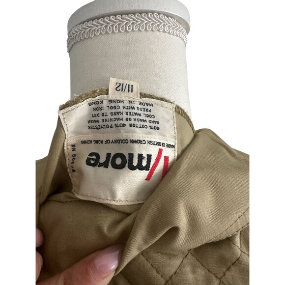 L MORE Hong Kong Vintage Drawstring Tan Safari Style Blazer Jacket Size 11/12 - Picture 8 of 8